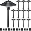 LED Low Voltage Landscape Lights 3W Cast-Aluminum Low Voltage 12-24V Waterproof Lights 12 Pack 3000K Landscape Lighting