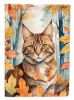 Sokoke Cat in Fall Leaves Garden Flag Mailbox Flag Decorative Yard Flag Banner Outside Patio Artwork Yard Flower Beds, Garden Size, Multicolor