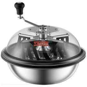 VEVOR Leaf Bowl Trimmer, 16'' Trimmer Bowl, Manual Bud Trimmer with Stainless-Steel Blades for Twisted Spin Cut, Clear Visibility Dome