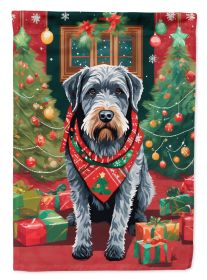 German Wirehaired Pointer Christmas Garden Flag Mailbox Flag Decorative Yard Flag Banner Outside Patio Artwork Yard Flower Beds, Garden Size