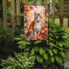 Ural Rex Cat in Fall Leaves Garden Flag Mailbox Flag Decorative Yard Flag Banner Outside Patio Artwork Yard Flower Beds, Garden Size, Multicolor