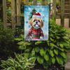 Lhasa Apso Christmas Garden Flag Mailbox Flag Decorative Yard Flag Banner Outside Patio Artwork Yard Flower Beds, Garden Size, Multicolor