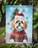 Lhasa Apso Christmas Garden Flag Mailbox Flag Decorative Yard Flag Banner Outside Patio Artwork Yard Flower Beds, Garden Size, Multicolor