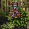 German Wirehaired Pointer Christmas Garden Flag Mailbox Flag Decorative Yard Flag Banner Outside Patio Artwork Yard Flower Beds, Garden Size