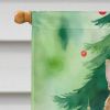 Owyhee Bob Cat By the Christmas Tree House Flag Large Porch Sleeve Pole Decorative Outside Yard Banner Artwork Wall Hanging, Polyester, House Size