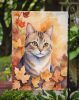 Raas Cat in Fall Leaves Garden Flag Mailbox Flag Decorative Yard Flag Banner Outside Patio Artwork Yard Flower Beds, Garden Size, Multicolor