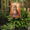 Toyger Cat in Fall Leaves Garden Flag Mailbox Flag Decorative Yard Flag Banner Outside Patio Artwork Yard Flower Beds, Garden Size, Multicolor