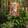Manx Cat in Fall Leaves Garden Flag Mailbox Flag Decorative Yard Flag Banner Outside Patio Artwork Yard Flower Beds, Garden Size, Multicolor