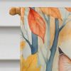 Sokoke Cat in Fall Leaves House Flag Large Porch Sleeve Pole Decorative Outside Yard Banner Artwork Wall Hanging, Polyester, House Size, Multicolor