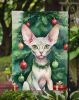 Minskin Cat By the Christmas Tree Garden Flag Mailbox Flag Decorative Yard Flag Banner Outside Patio Artwork Yard Flower Beds, Garden Size, Multicolor
