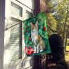 Oregon Rex Cat By the Christmas Tree House Flag Large Porch Sleeve Pole Decorative Outside Yard Banner Artwork Wall Hanging, Polyester, House Size
