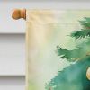 Colorpoint Longhair Cat By the Christmas Tree House Flag Large Porch Sleeve Pole Decorative Outside Yard Banner Artwork Wall Hanging, Polyester