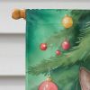 Tonkinese Cat By the Christmas Tree House Flag Large Porch Sleeve Pole Decorative Outside Yard Banner Artwork Wall Hanging, Polyester, House Size