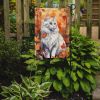 Turkish Angora Cat in Fall Leaves Garden Flag Mailbox Flag Decorative Yard Flag Banner Outside Patio Artwork Yard Flower Beds, Garden Size, Multicolor