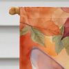 Sphynx Cat in Fall Leaves House Flag Large Porch Sleeve Pole Decorative Outside Yard Banner Artwork Wall Hanging, Polyester, House Size, Multicolor