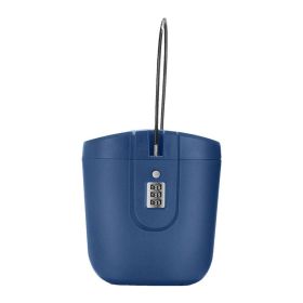 Portable Lock Box For Beach Portable Waterproof Key Lock Box Safe With Removable Cable Handle Security Case 2L Large Capacity (Color: Blue)