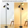 Depuley Tree Floor Lamp Adjustable Lights Standing LED Tall Pole Lamps Black for Bedroom Living Room Office Bulbs Included E26